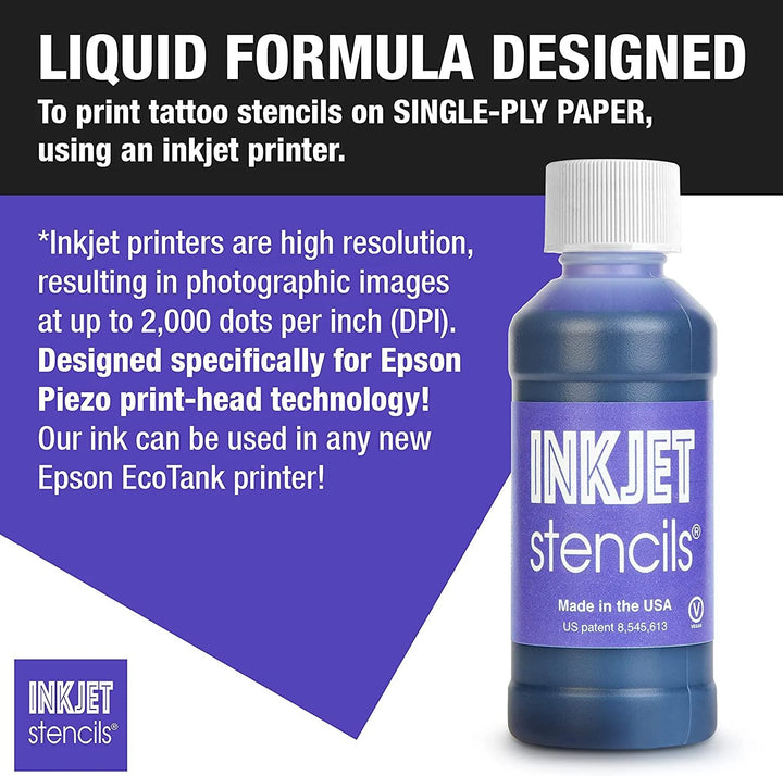 INKJET STENCILS® INK BOTTLE - Station Prep. & Barriers - Mithra Tattoo Supplies Canada