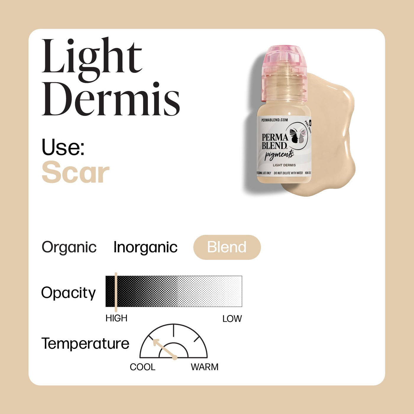 Perma Blend Scar Collection Light Dermis - PMU Pigments - Mithra Tattoo Supplies Canada