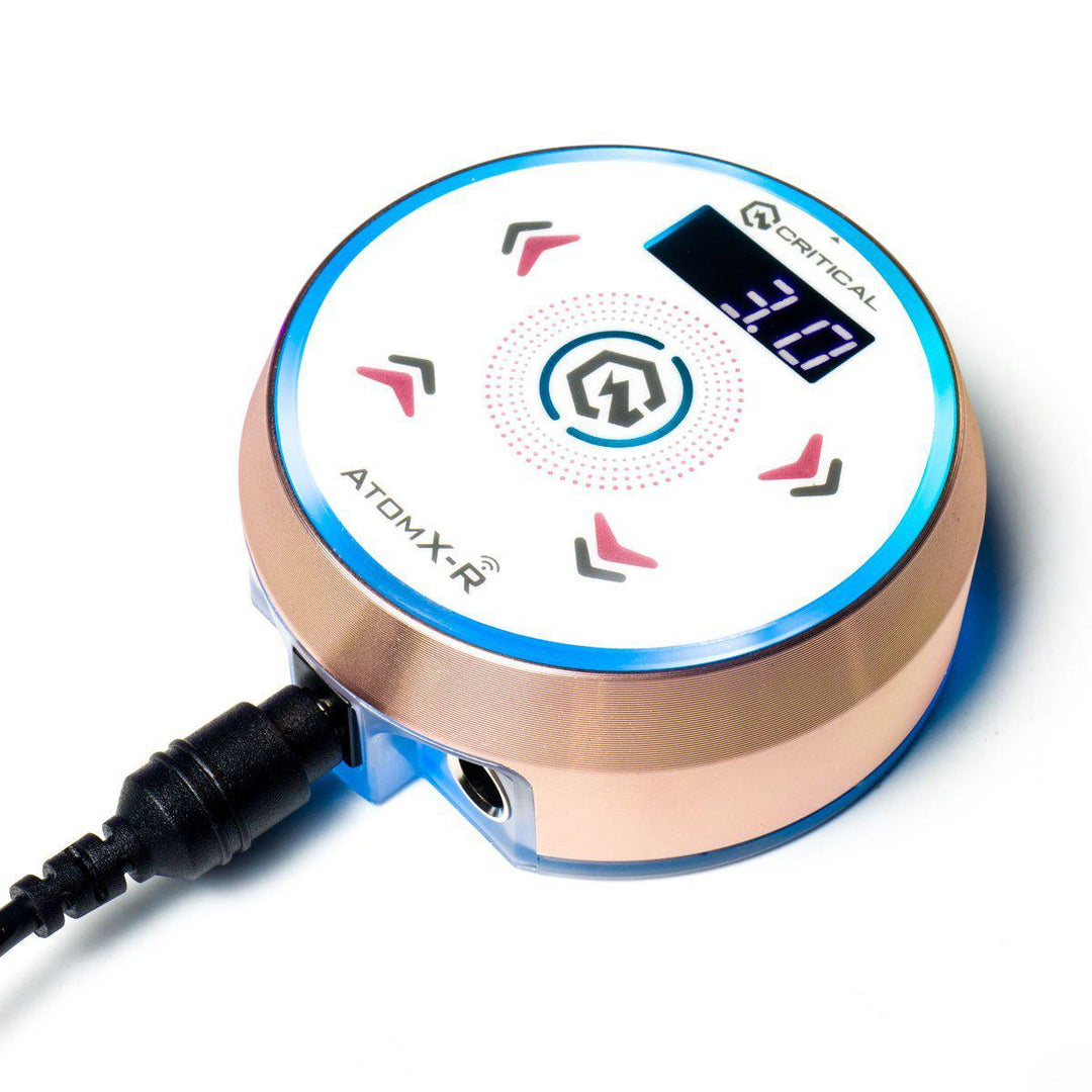 Critical Tattoo - AtomX-R Rose Gold with White Power Supply - Power Supplies & Accessory - Mithra Tattoo Supplies Canada